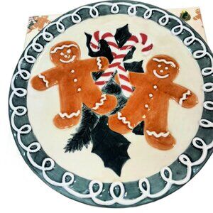 Noble Excellence Gingerbread Cookie Plate 9" Vintage Never Used